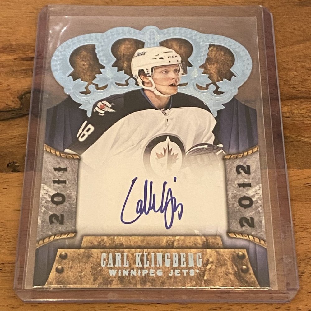 CARL KLINGBERG AUTOGRAPHED PANINI HOCKEY CARD